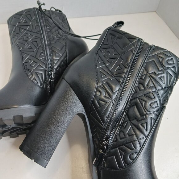 Karl Lagerfeld Paris Petria Black Ankle Boot size 11M - Picture 11 of 12